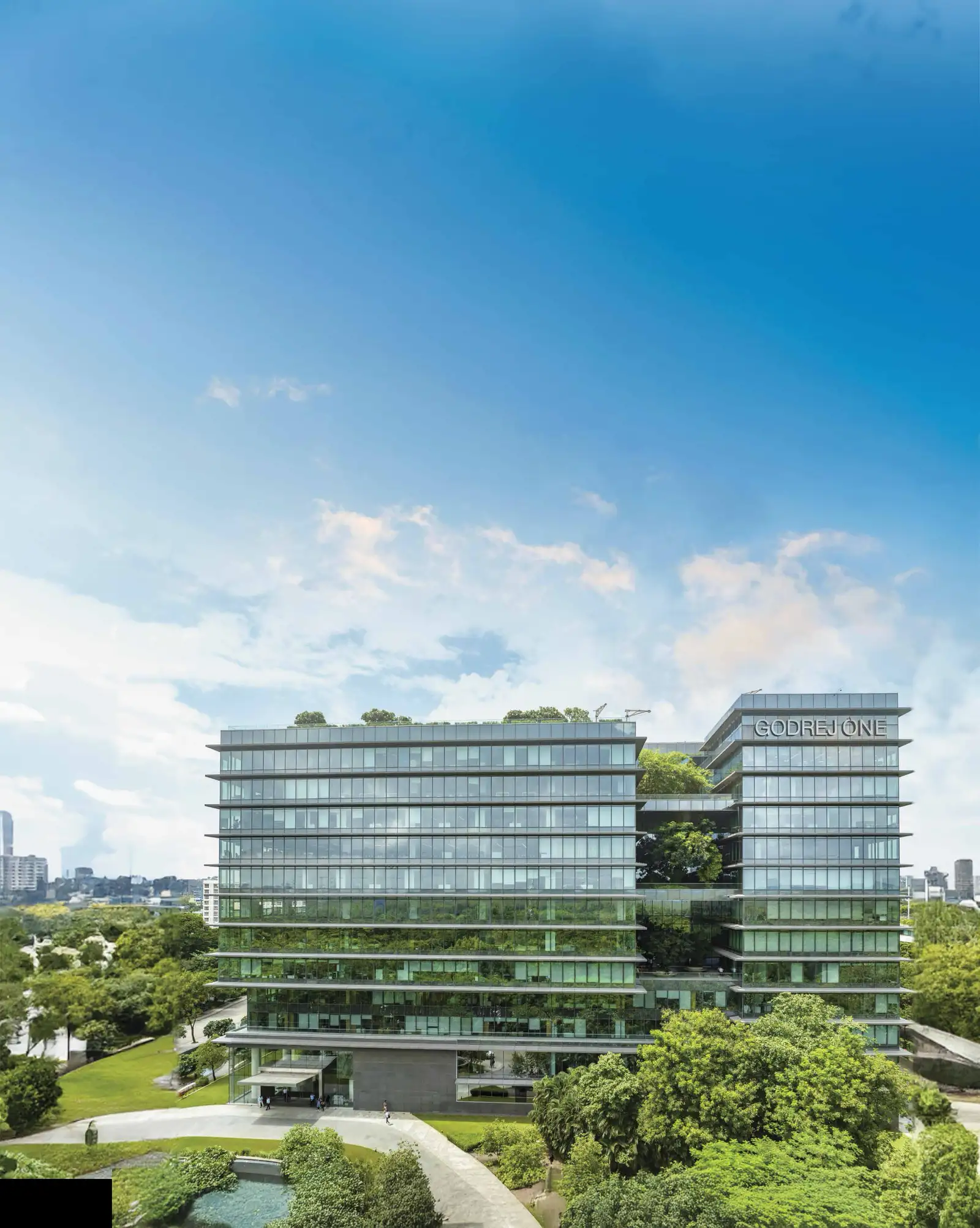 Godrej One, the Godrej Properties head office building at Vikhroli, Mumbai